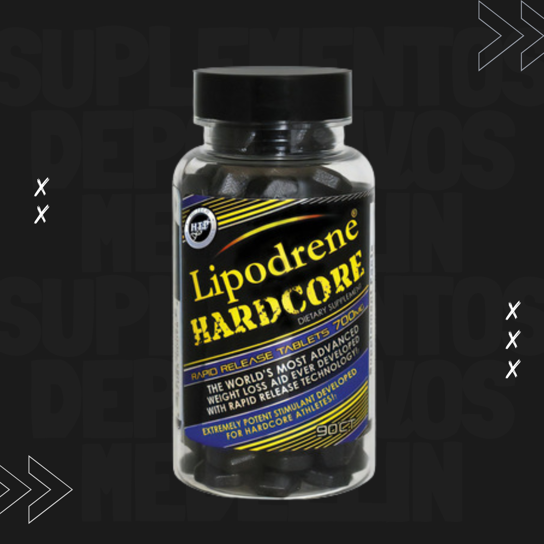 QUEMADOR DE GRASA LIPODRENE NEGRO HARDCORE 90 CAPSULAS