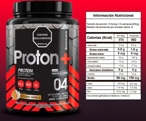 GANADOR MASA PROTON + GAINER 3 LIBRAS - Imagen 2