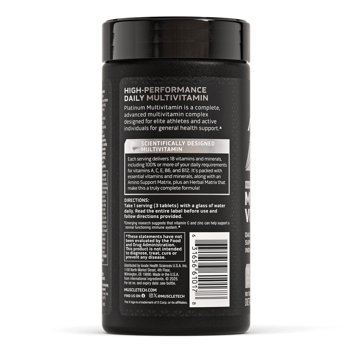 PLATINUM MULTIVITAMINICO 90 CAPSULAS MUSCLETECH - Imagen 3