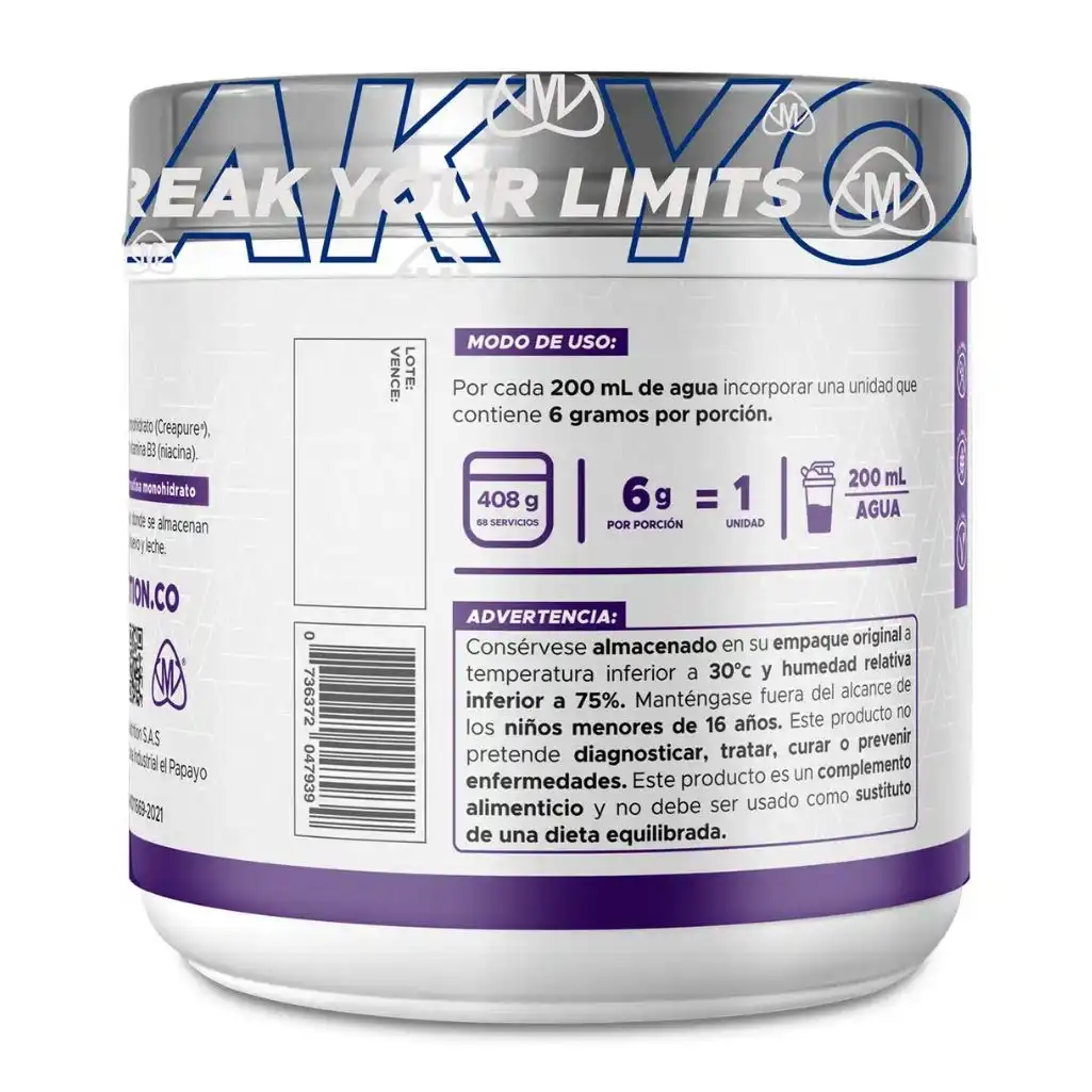 CREATINA IMN BULL SELLO CREAPURE 408G - Imagen 3