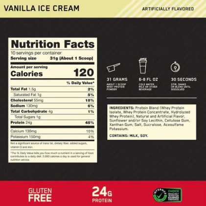 PROTEINA WHEY GOLD STANDARD 1 LIBRA - Imagen 2