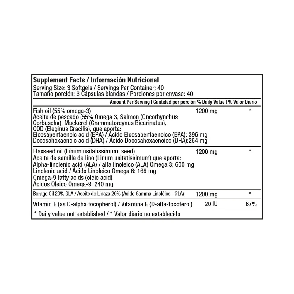 TRIPLE OMEGA 3-6-9 120 SOFTGELS - Imagen 2