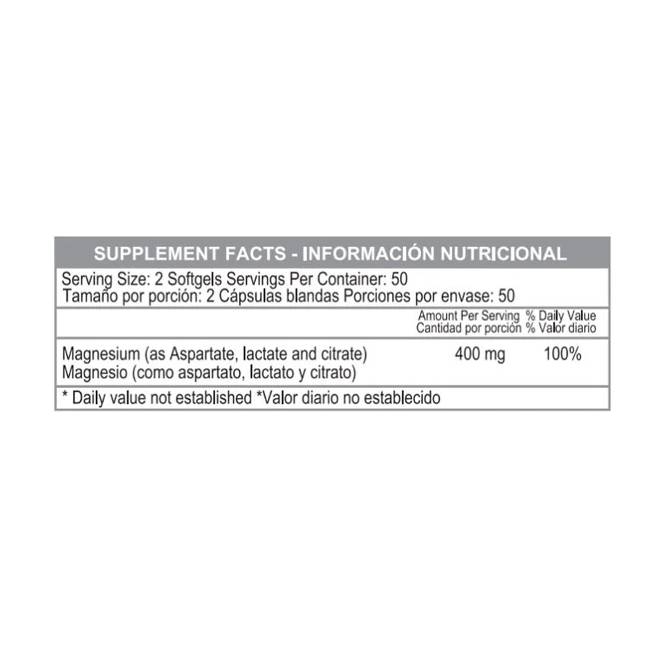 SUPER MAGNESIUM 100 SOFTGELS - Imagen 2
