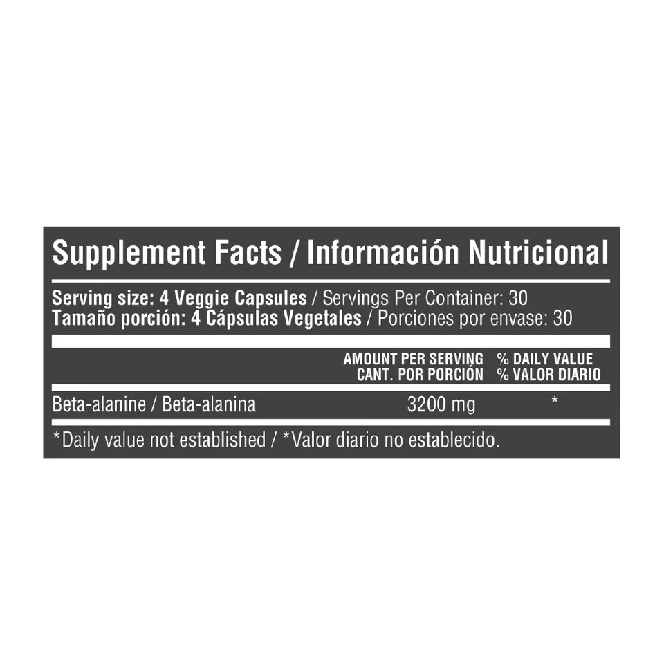 BETA-ALANINE 3.200 MG 120 CAPSULAS - Imagen 2